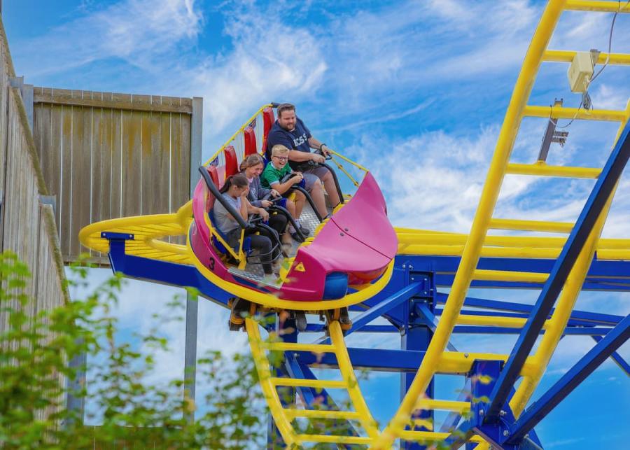 fun on the rides at Crealy Resort