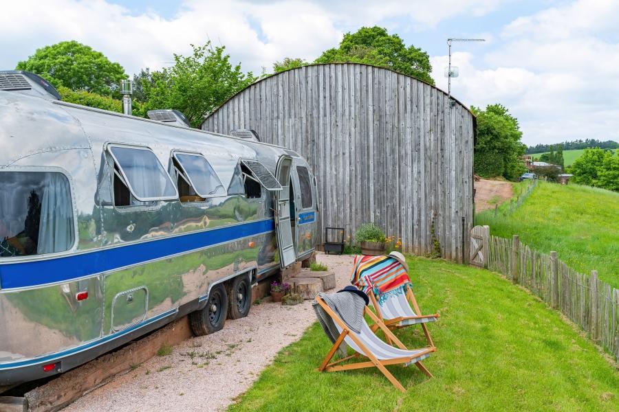 luxury airstream caravans in beautiful devon