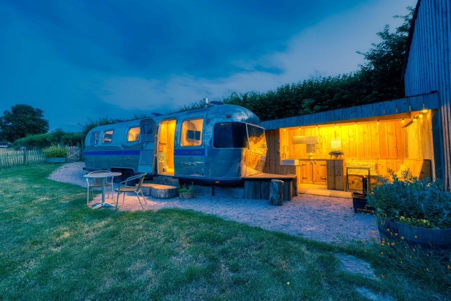 renovated airstream caravans in devon, close to exeter