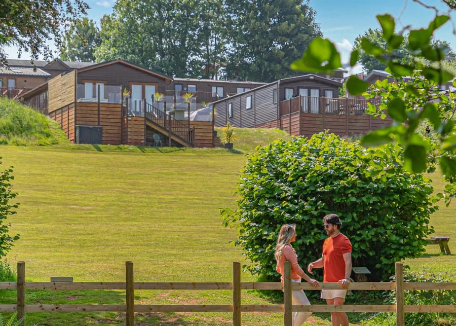 Devon Hills Holiday Park lodges with sea views