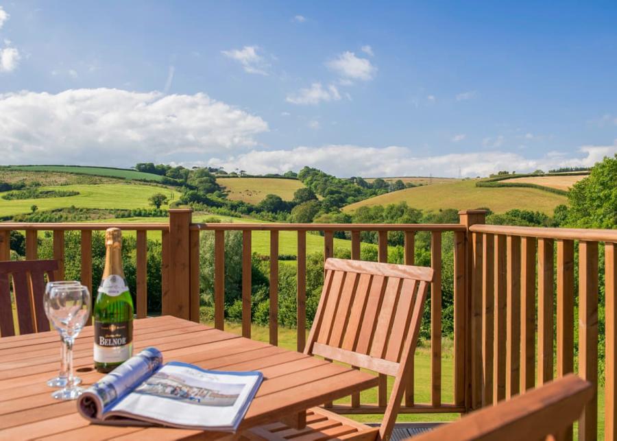 luxury lodges with views over Devon