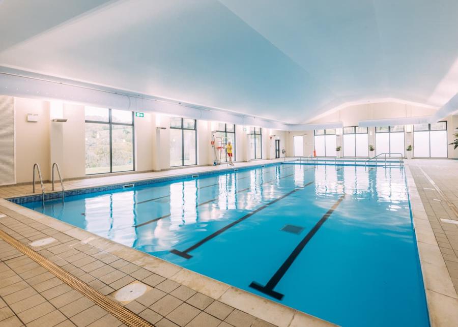 the indoor swimming pool at Devon Hills Holiday Park