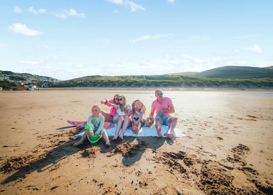 family fun on Woolacombe beach