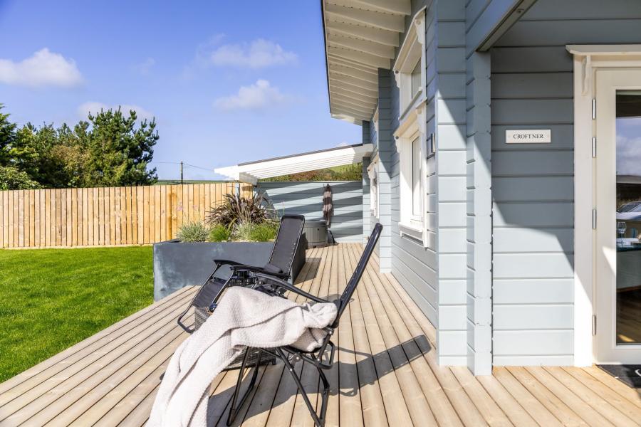 outdoor decking, great field lodges, braunton