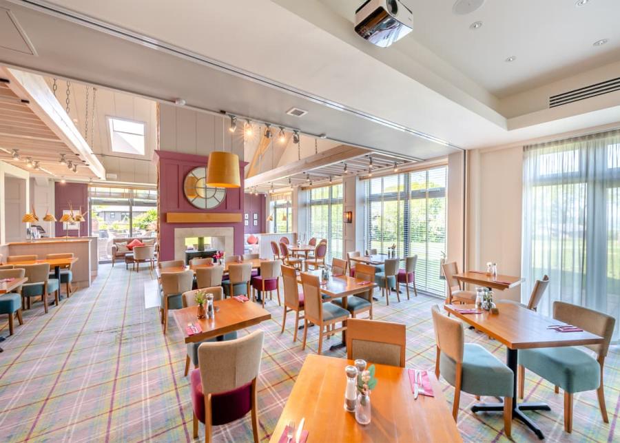 the restaurant at Hawkchurch Resort and Spa