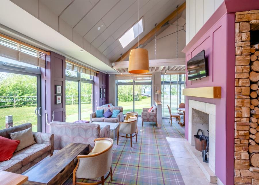 inside the restaurant at Hawkchurch Resort and Spa