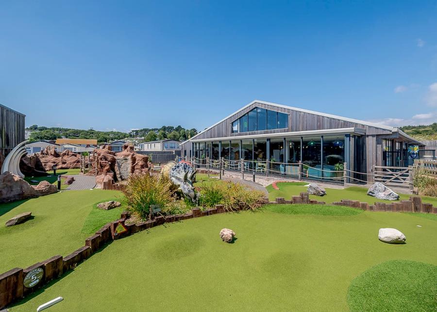 crazy golf course at Ladram Bay Holiday Park