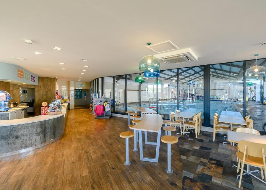 the reception area to the pool at Ladram Bay Holiday Park