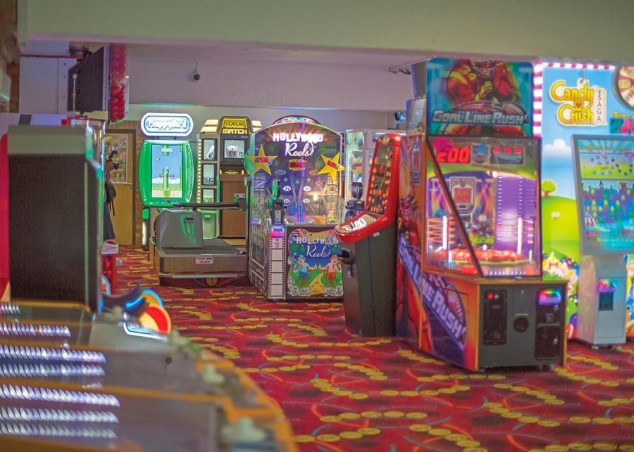 the amusement arcade at Lady’s Mile Holiday Park