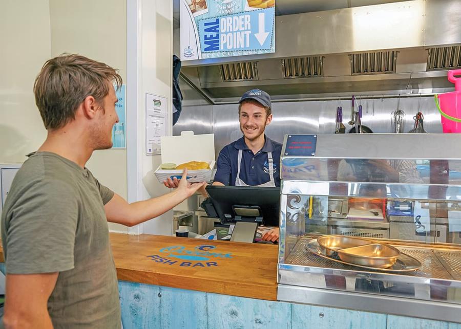 the chip shop at Lady’s Mile Holiday Park