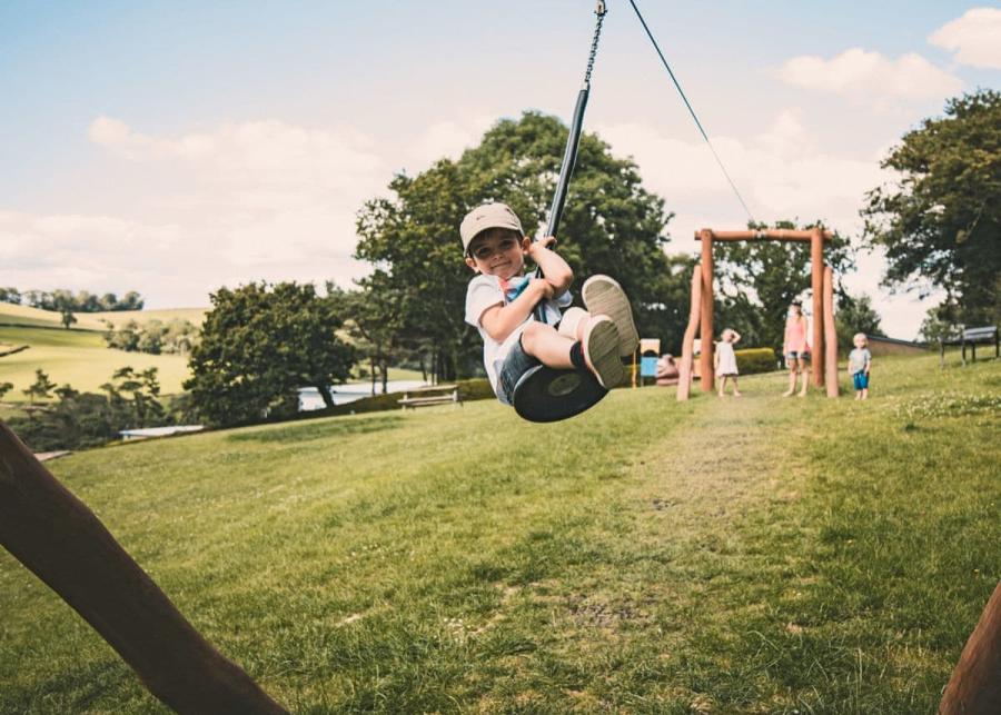 the zip line for kids at Newlands Holiday Park