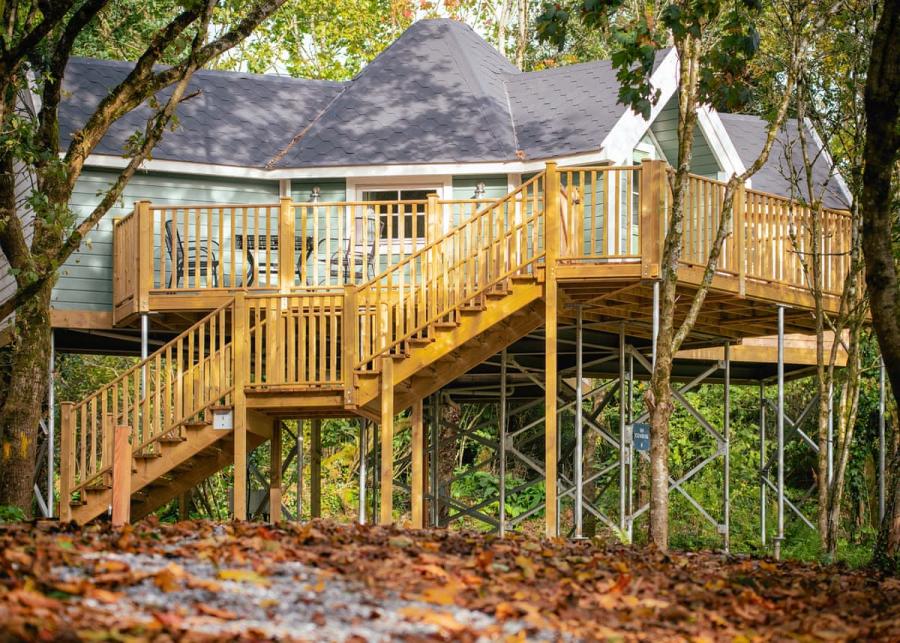 woodland lodge holidays in Devon at Otter Falls in Honiton