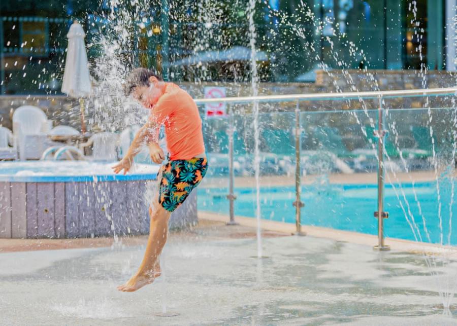 the splash zone at Primley Meadow Holiday Park