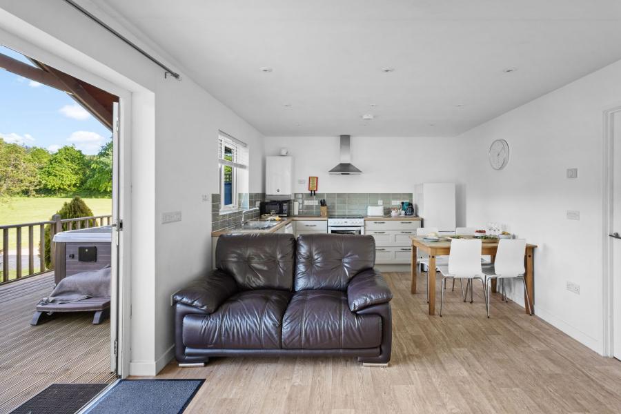 stylish seating area in a luxury lodge, somerton