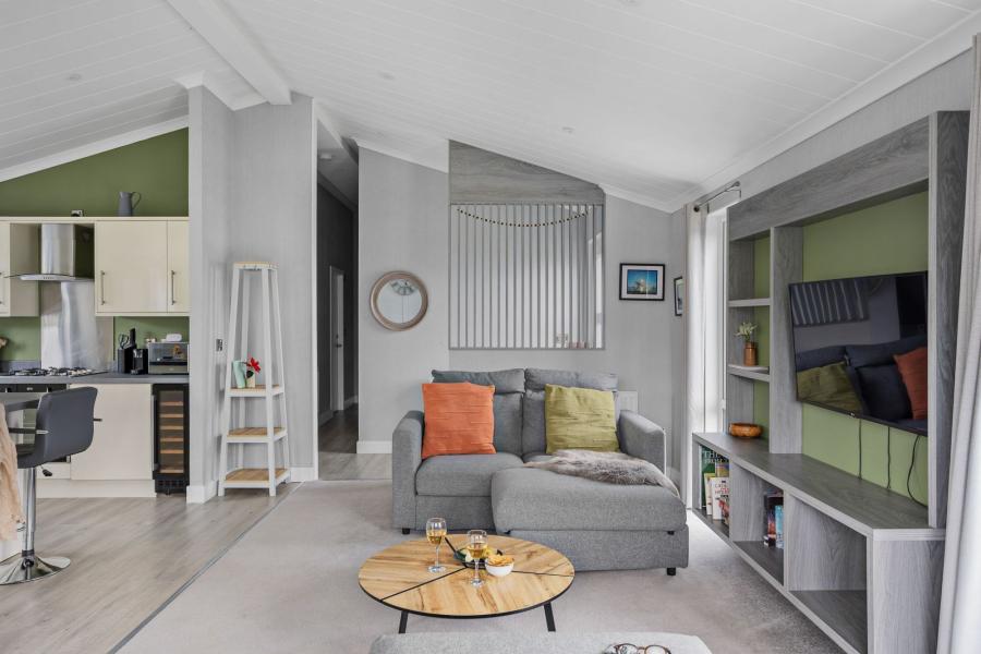 large open plan kitchen at Roadford Lake lodges, devon