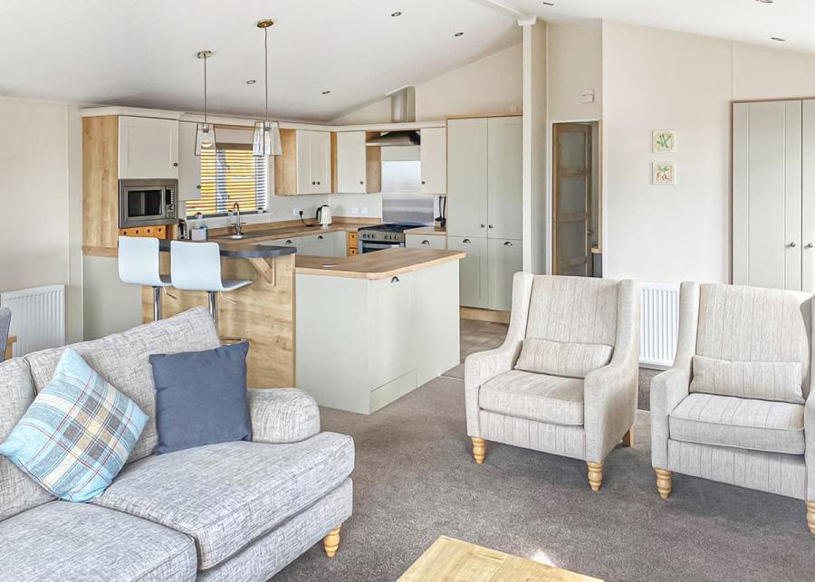 lodge open plan kitchen and living area 