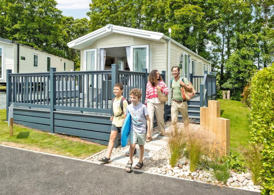 luxury caravans at silver sands holiday park in cornwall