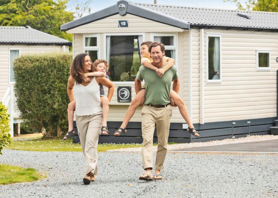 static caravans at silver sands holiday park near the lizard peninsula