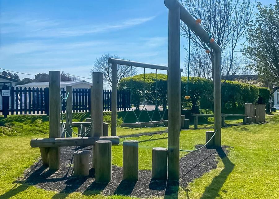 childrens playground at st agnes holiday park cornwall 