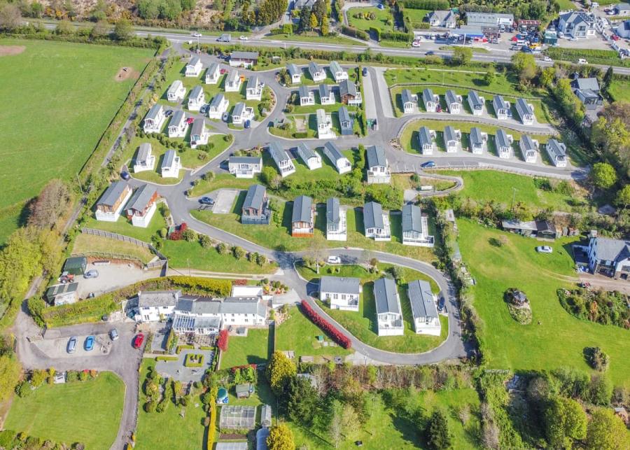 ariel view of Tamar View Holiday Park in Callington