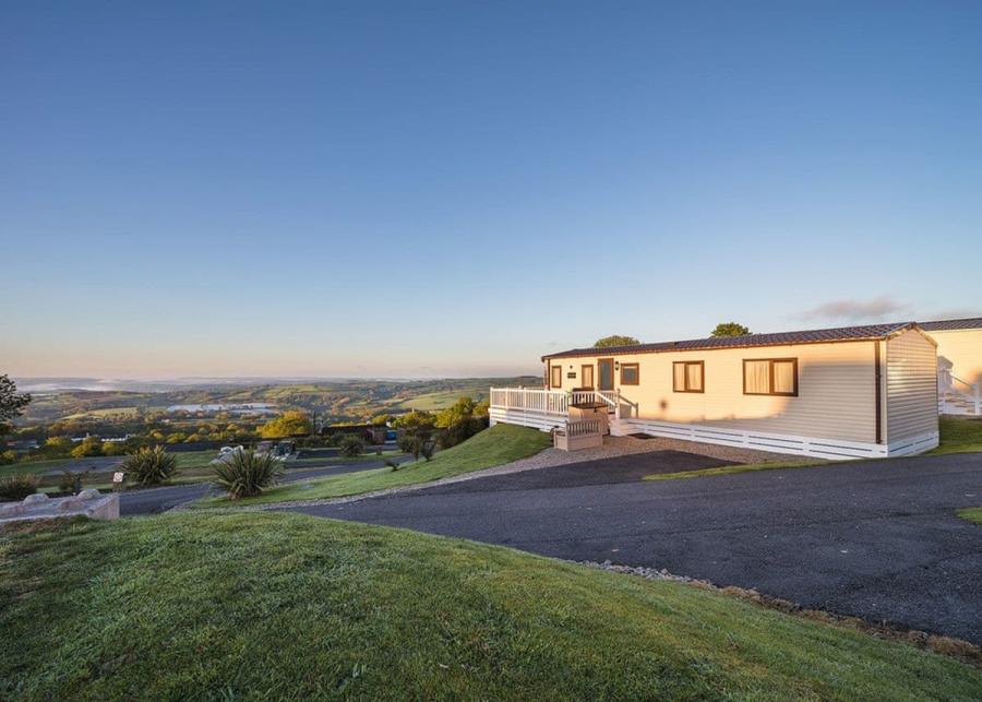 caravans with views over Cornwall at Tamar View Holiday Park