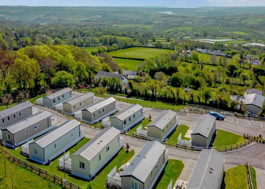 looking out over the tamar Valley at Tamar View Holiday Park
