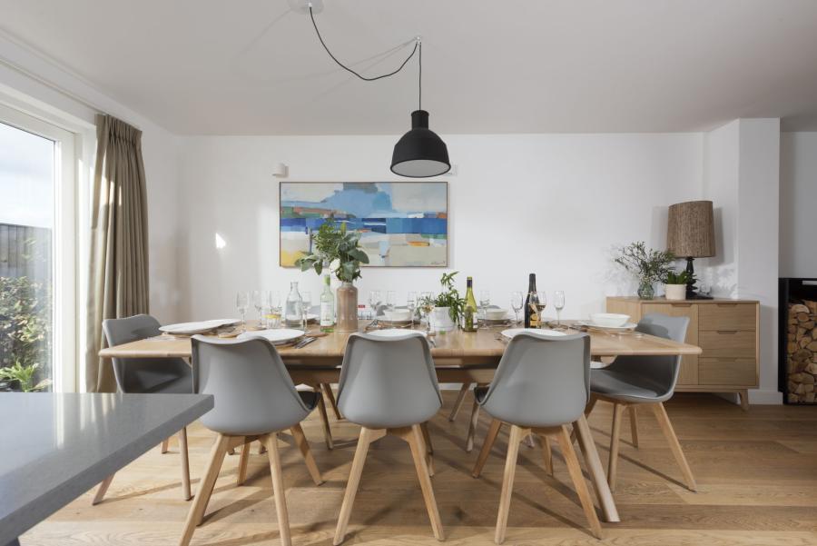 dinning area in a luxury lodge at una st ives