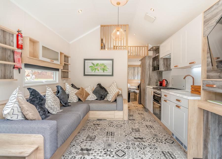 living area in a lodge