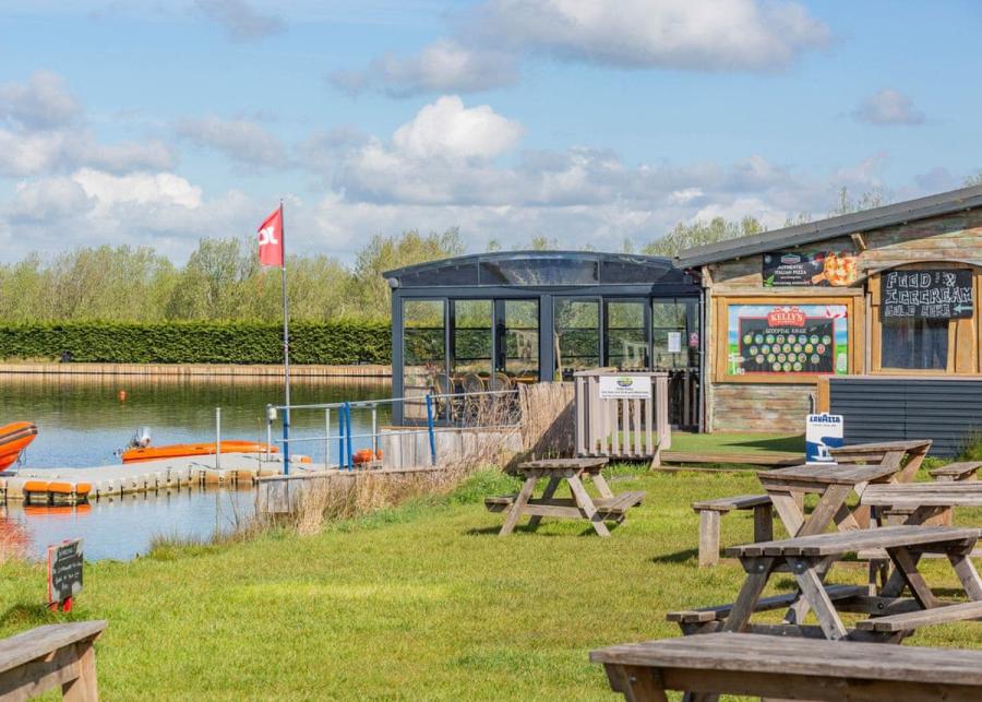 lake and watersports at croft farm water park gloucestershire