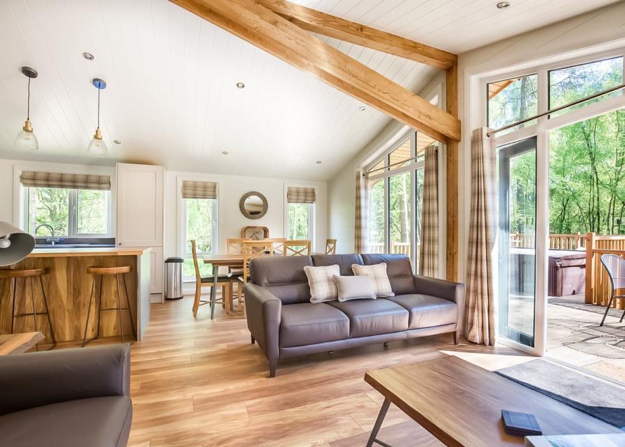 open plan living in a lodge