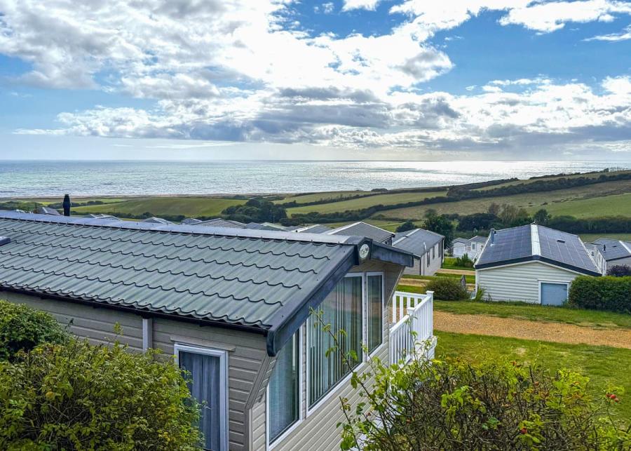 close to the beach gorselands caravan park in dorchester