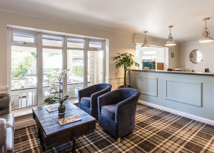 modern interior of a lodge at royal marina village