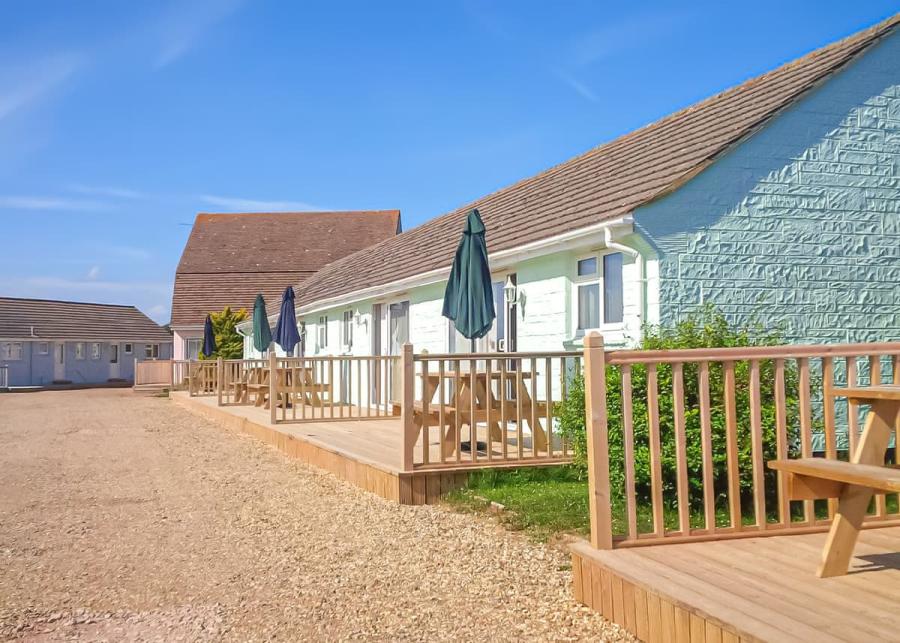 private decking at saltern village isle of wight 