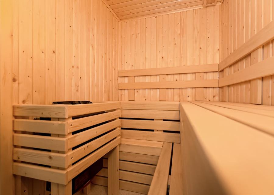 sauna at sandybrook lodge holiday park