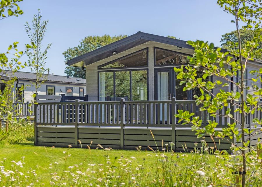luxury lodge at sun haven holiday park near Mawgan Porth