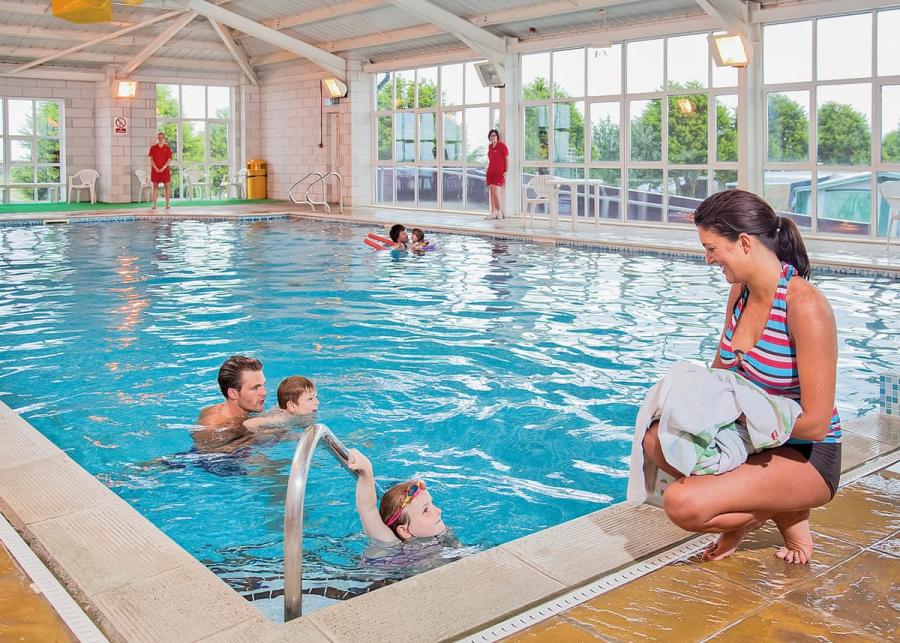 indoor swimming pool at tencreek holiday park near looe in cornwall