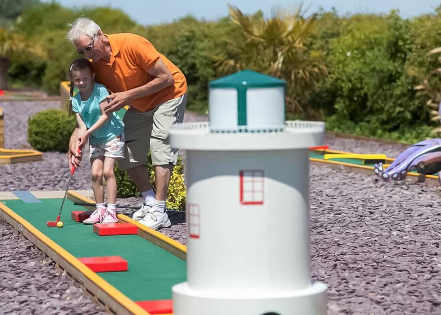 mini golf at waldegraves holiday park 