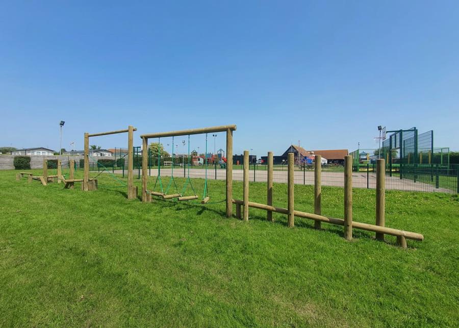 play area at waldegraves holiday park 