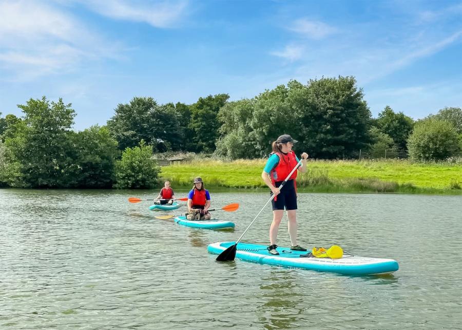 paddle boarding at Bishop Auckland 