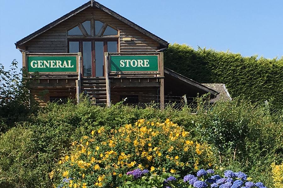 the shop at Woodlands Caravan and Camping in Dartmouth