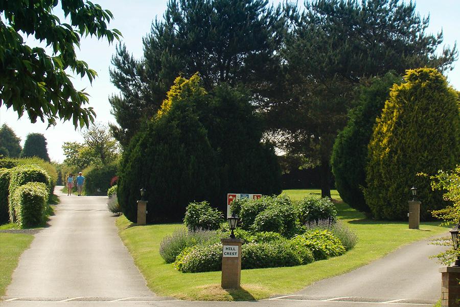 the campin area enterance at Woodlands Caravan and Camping in Dartmouth