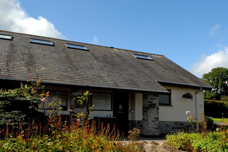 the shower blocks at Woodlands Caravan and Camping in Dartmouth
