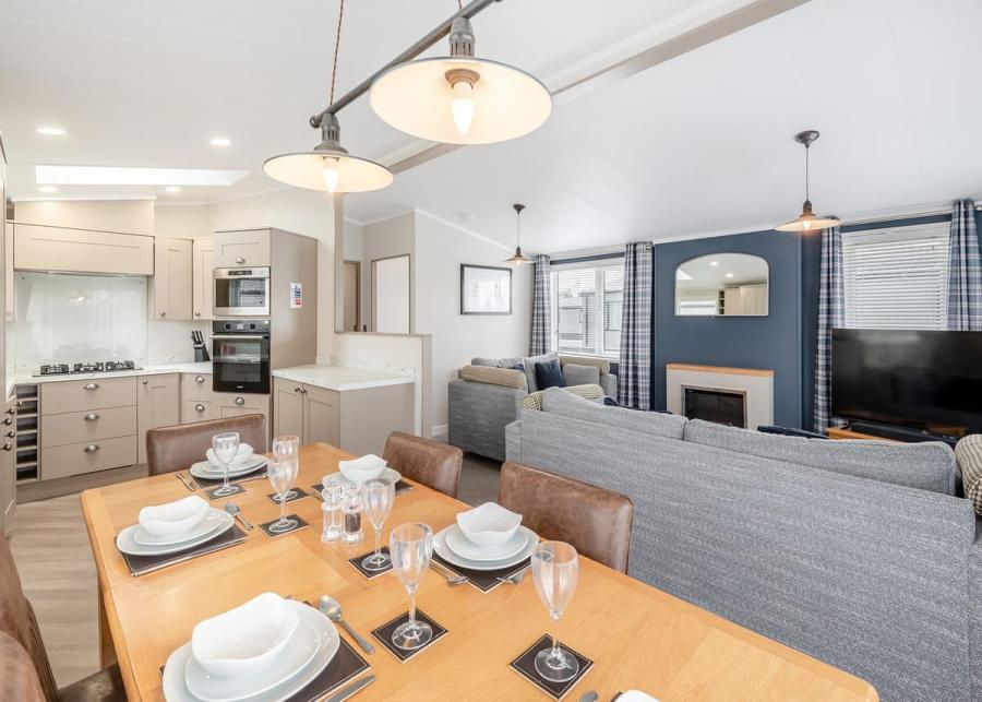 luxury lodge interior addlethorpe country park in lincolnshire