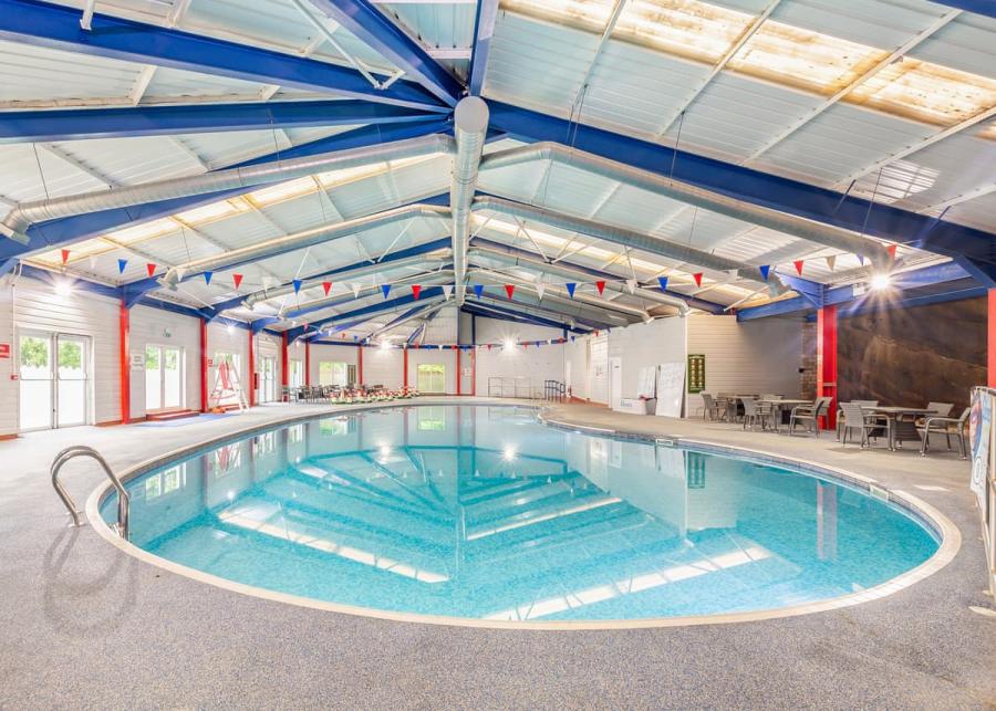 swimming pool at beacon fell view holiday park in lancashire