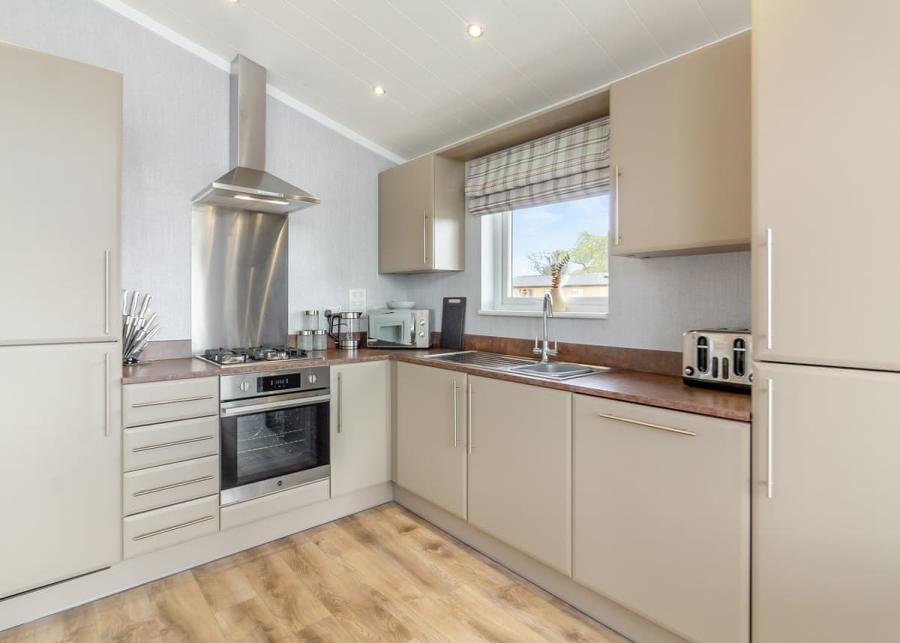 modern lodge kitchen at camper uk leisure park 