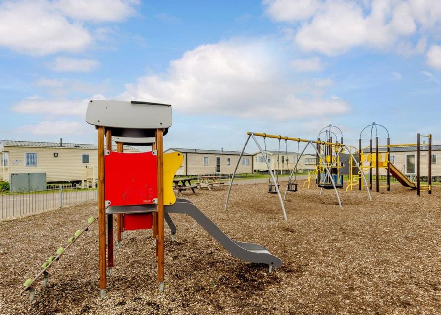 outdoor play area at coastfields holiday village