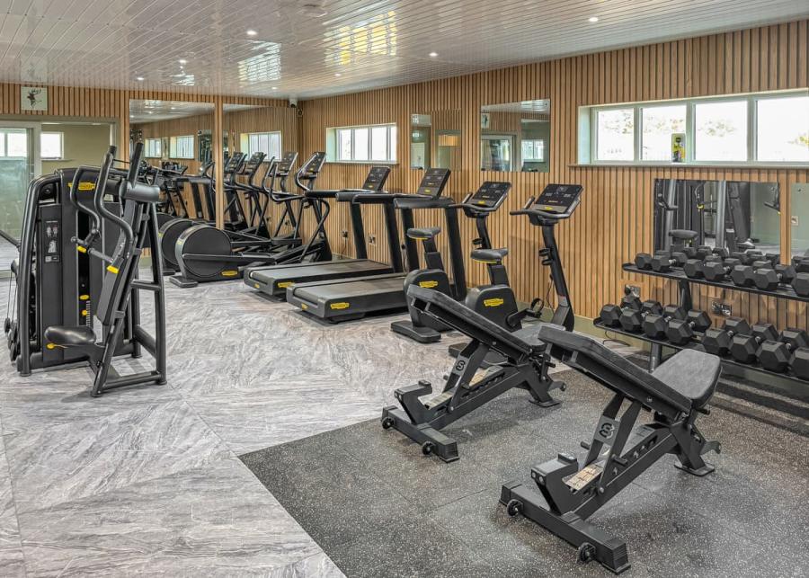 gym at flusco wood holiday lodge park 