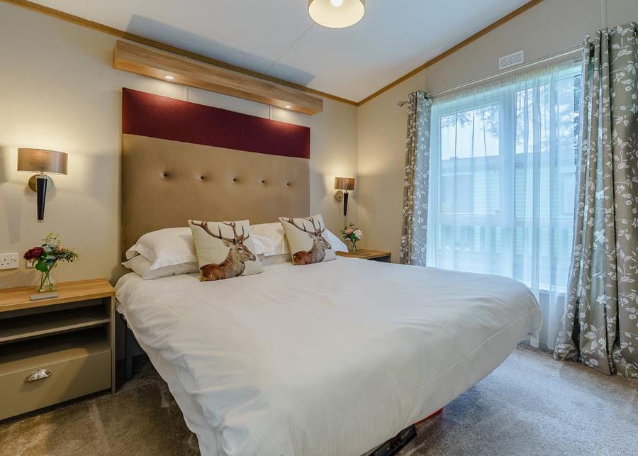 double bedroom at herdwick croft holiday park