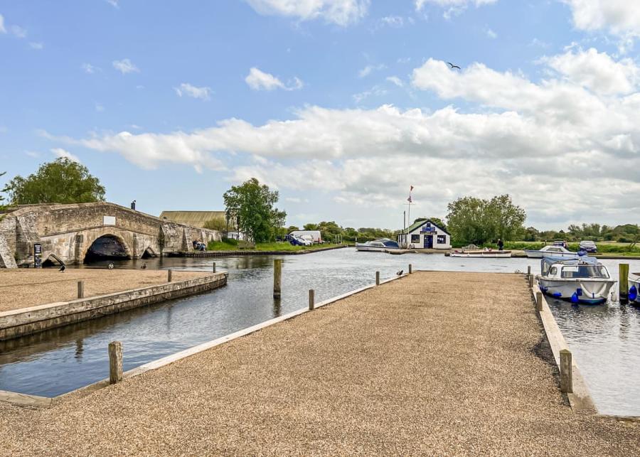 boating at norfolk broads country park in potter heigham