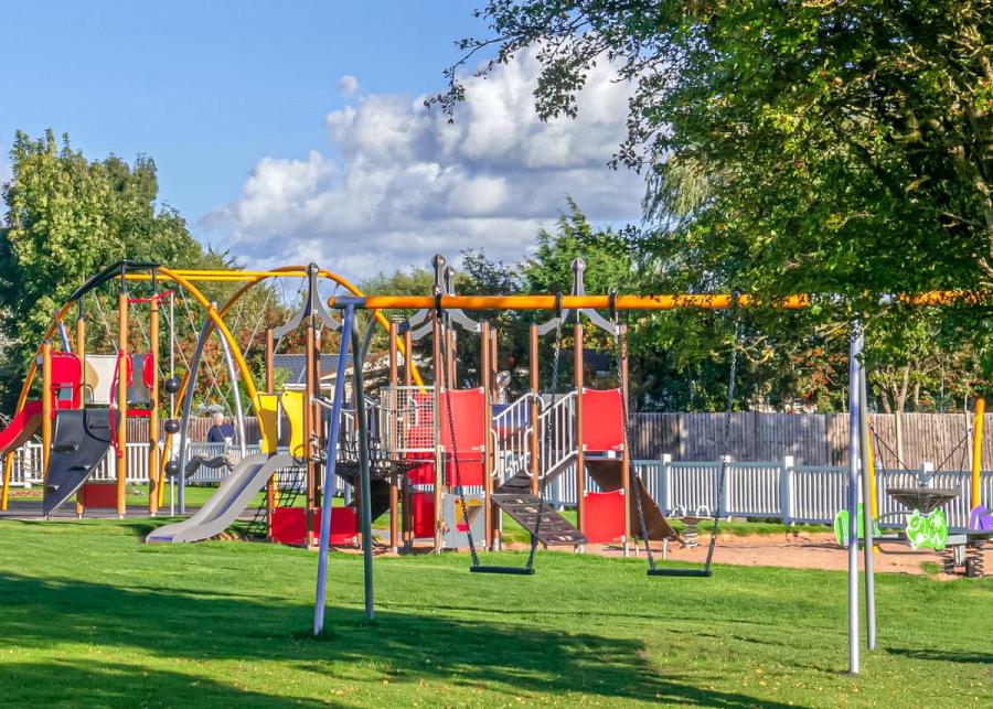childrens playground at riverside holiday park